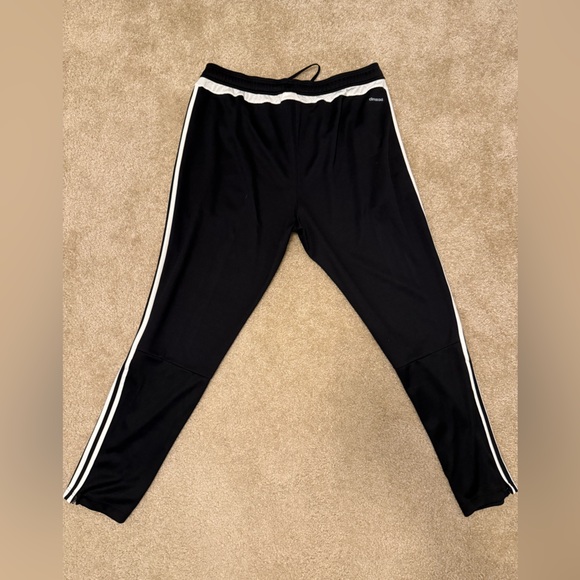 Adidas Black Joggers with White Stripes - Picture 2 of 5